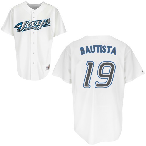 Branded Toronto Blue Jays 19 Jose Bautista White Cool Base MLB Jersey Baseball MLB Jerseys